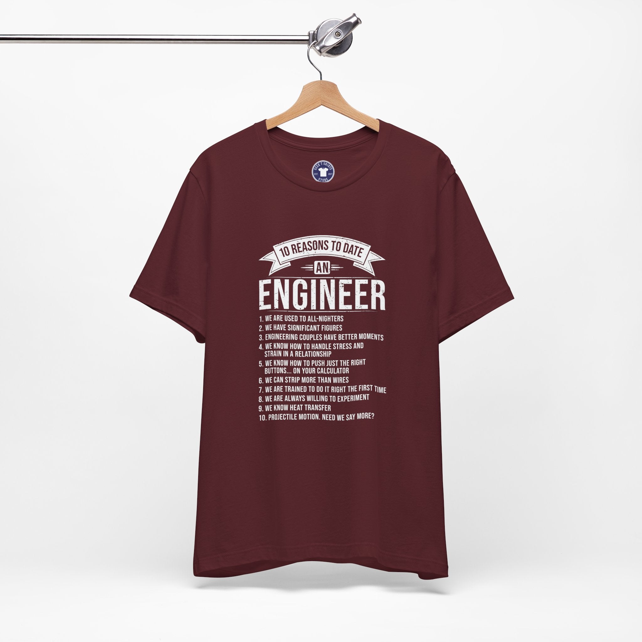 10 Reasons To Date An Engineer Funny Engineering - Premium Unisex Crewneck T-Shirt