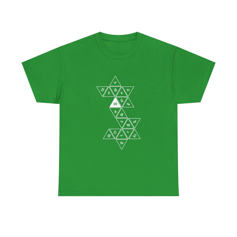 Geometric Dice Pattern T-Shirt, RPG Dice Art Tee, Tabletop Gaming Shirt, Geek T-Shirt, Nerd Shirt, Math Lover Gift, Strategy Game Apparel