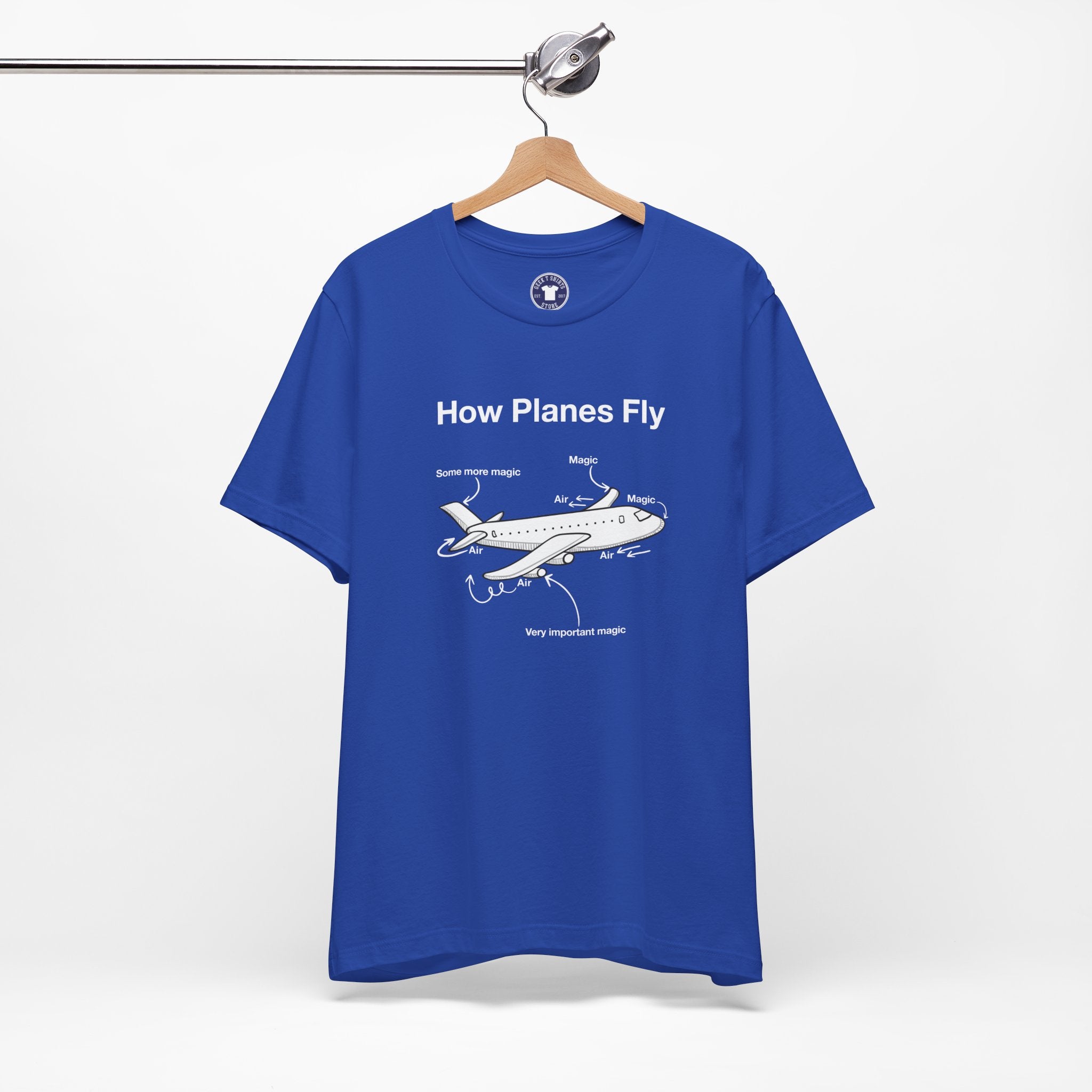 How Planes Fly Funny Aerospace Engineer - Premium Unisex Crewneck T-Shirt