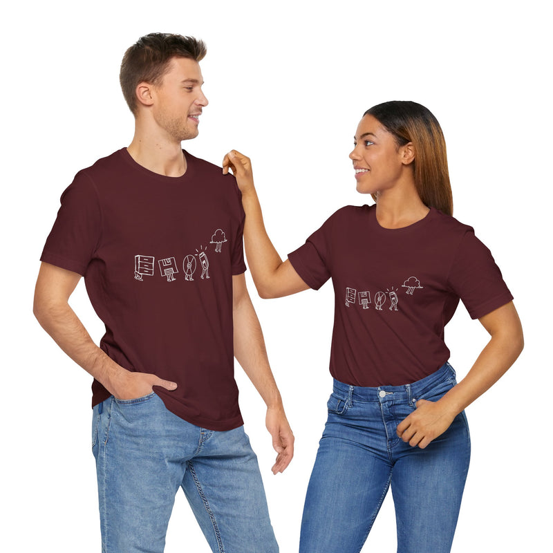Computer Storage Evolution Cloud - It Coding - Regular Unisex Crewneck T-Shirt