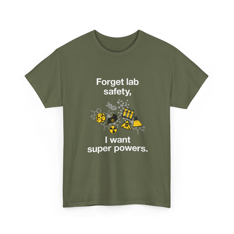 Superpower Lab Science T-Shirt, Geek T-Shirt, Nerd Shirt, Chemistry Humor Tee, Science Lover Gift, Geeky Science Art Shirt, STEM Enthusiast