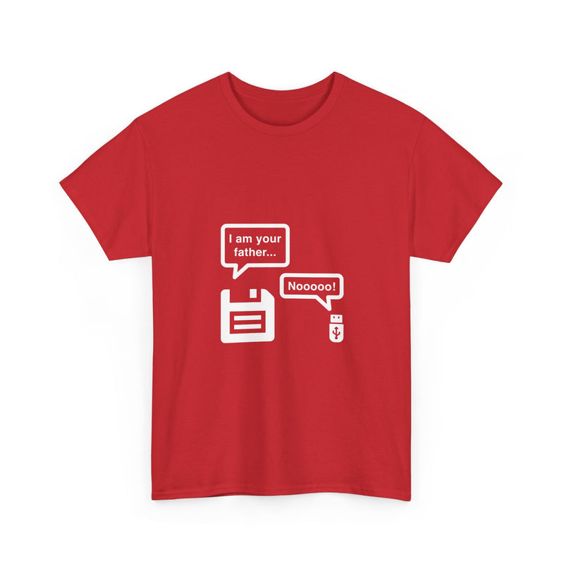 Retro Floppy Disk and USB Humor T-Shirt, Geek T-Shirt, Nerd Shirt, Tech Joke Tee, IT Gift, Programmer Humor Shirt, Digital Nostalgia Top