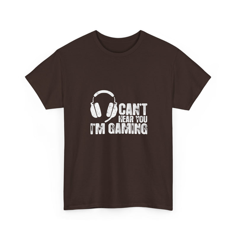Can't Hear You I'm Gaming T-Shirt, Gamer Gift Tee, Video Game Shirt, Geek T-Shirt, Nerd Shirt, Casual Gamer Apparel, Gaming Headset Design