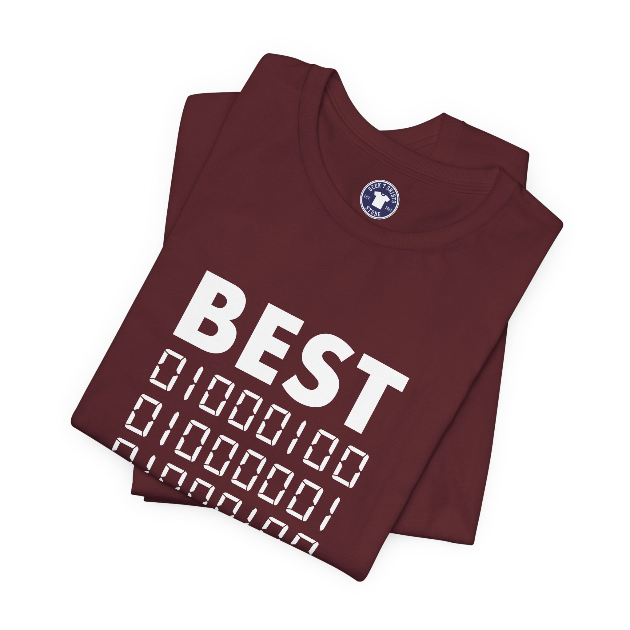 Best Dad Ever In Binary Code - Premium Unisex Crewneck T-Shirt