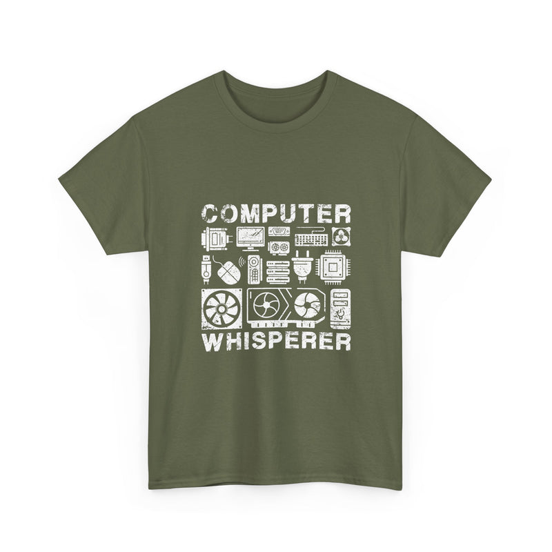 Computer Whisperer T-Shirt, Geek T-Shirt, Nerd Shirt, Tech Lover Tee, Programmer Gift, Retro Computer Parts Art, Electronics Enthusiast Top