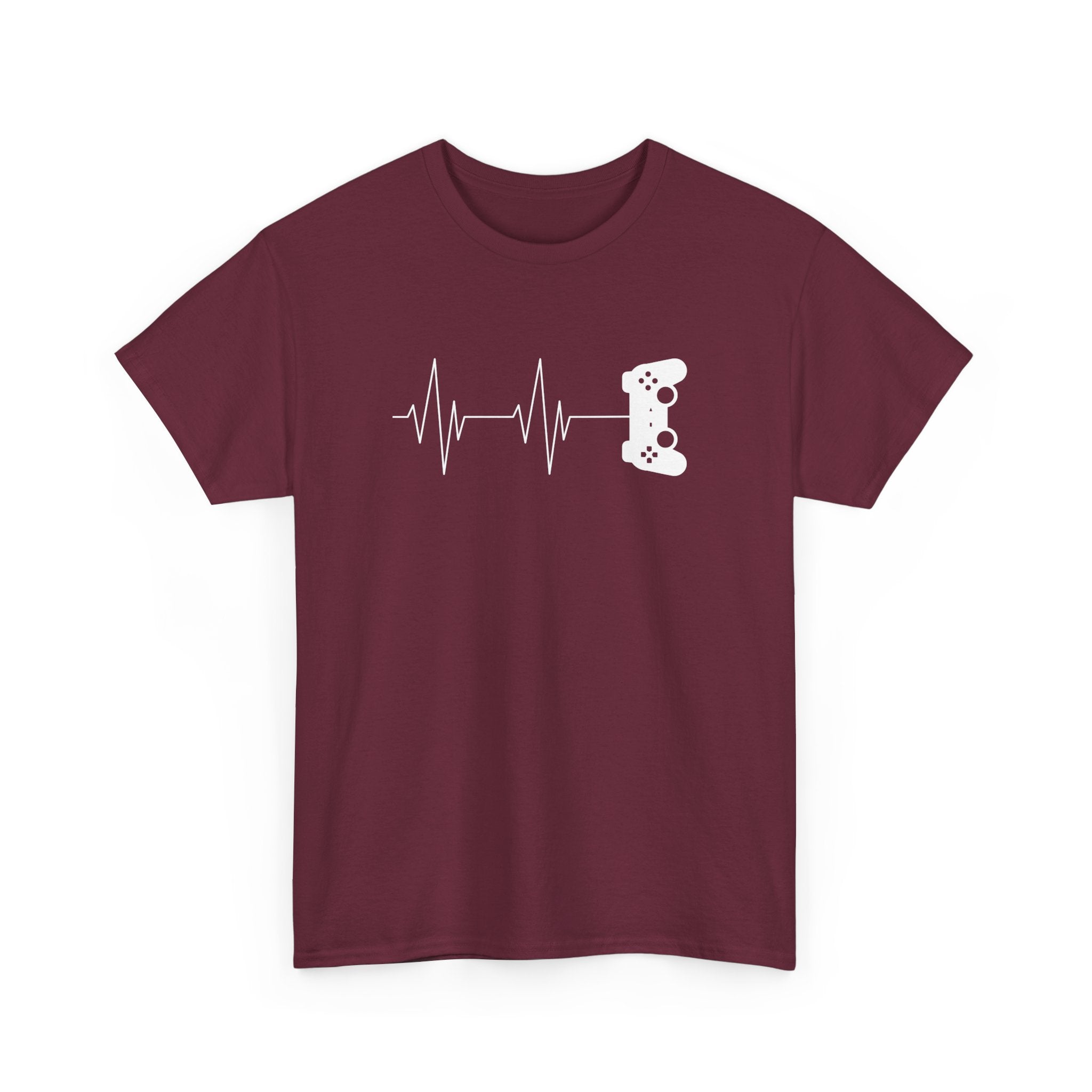 Gamer Heartbeat - Video Gaming Addict Shirt -  Unisex Crewneck T-Shirt