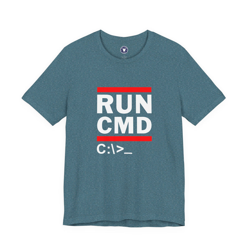 Run CMD C - IT Shirt - Funny Coder Shirt - MS-Dos - Premium Unisex Crewneck T-shirt