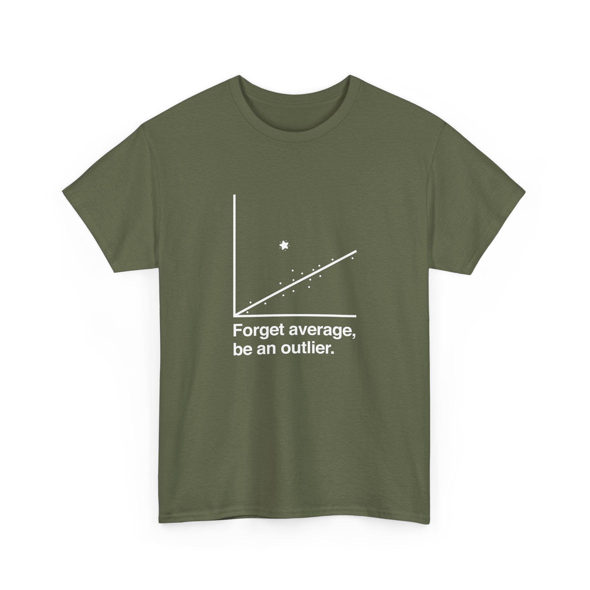 Forget Average Be An Outlier - Inspirational Math Shirt -  Unisex Crewneck T-Shirt