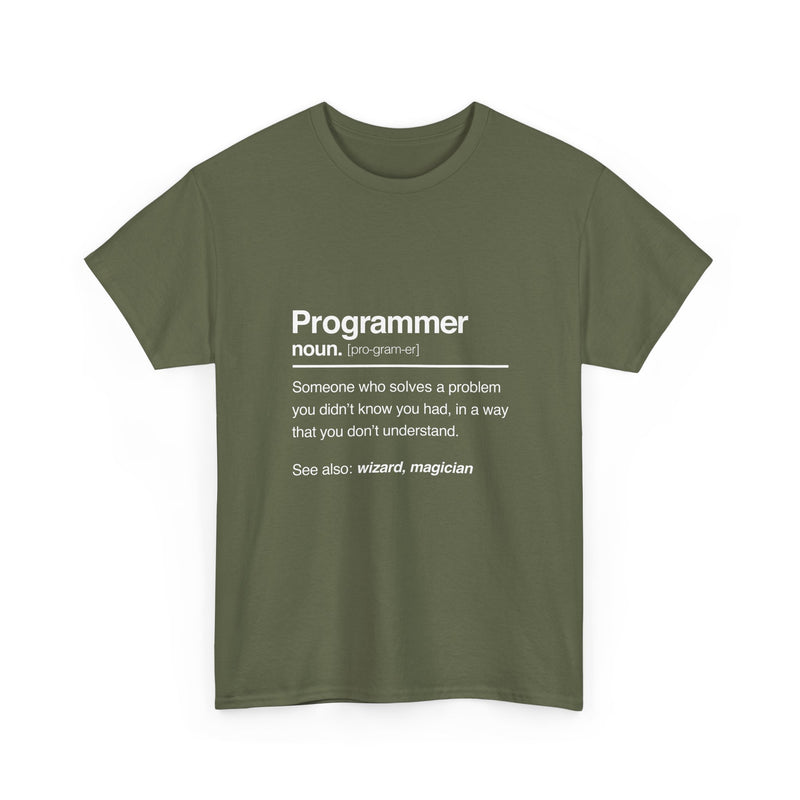 Programmer Definition T-shirt, Geek T-Shirt, Nerd Shirt, Coding Humor Tee, IT Gift, Tech Lover Apparel, Funny Programmer Shirt