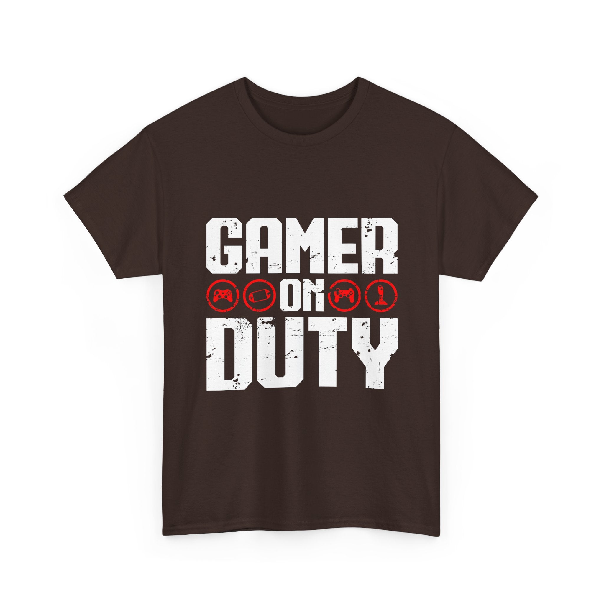 Gamer On Duty T-Shirt - Funny Video Game Lover Gift - Regular Unisex Crewneck T-Shirt