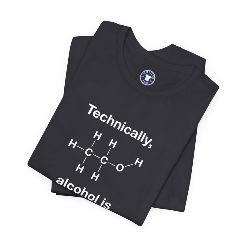 Technically Alcohol Is A Solution - Premium Unisex Crewneck T-Shirt
