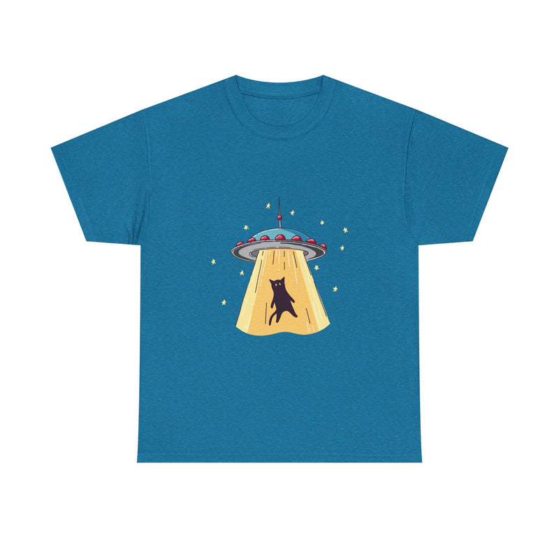 Alien Abduction Cat T-Shirt, UFO Shirt, Space Tee, Sci-Fi Humor Gift, Geek T-Shirt, Nerd Shirt, Funny Cat Art, Outer Space Design Apparel
