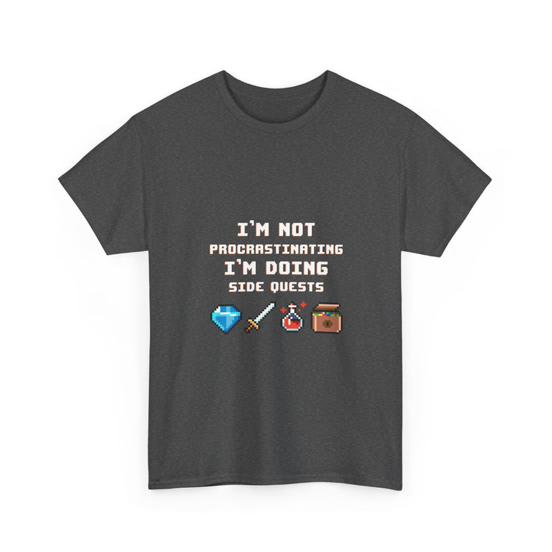 I'm Not Procrastinating T-Shirt, Gamer Tee, Side Quest Shirt, Geek T-Shirt, Nerd Shirt, Video Game Humor, Pixel Art Gift, Casual Wear