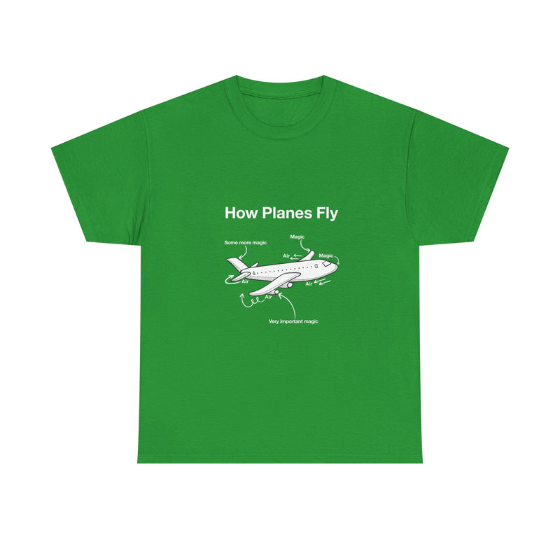 Funny Airplane Magic T-Shirt, Aviation Humor Tee, Geek T-Shirt, Nerd Shirt, Flight Lover Gift, Airplane Diagram Top, Sarcastic Travel Shirt