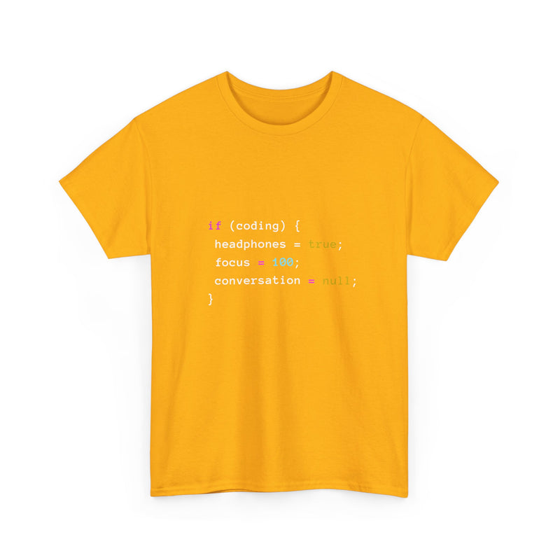 Coding Humor T-Shirt, Programmer Gift Tee, Geek T-Shirt, Nerd Shirt, Tech Lover Apparel, Developer Humor Shirt, Coder Present, Focus Tee