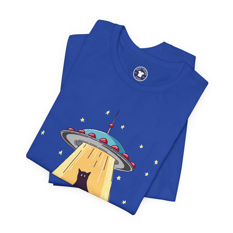 Cat Ufo Abduction - Ufo Shirt - Premium Unisex Crewneck T-Shirt