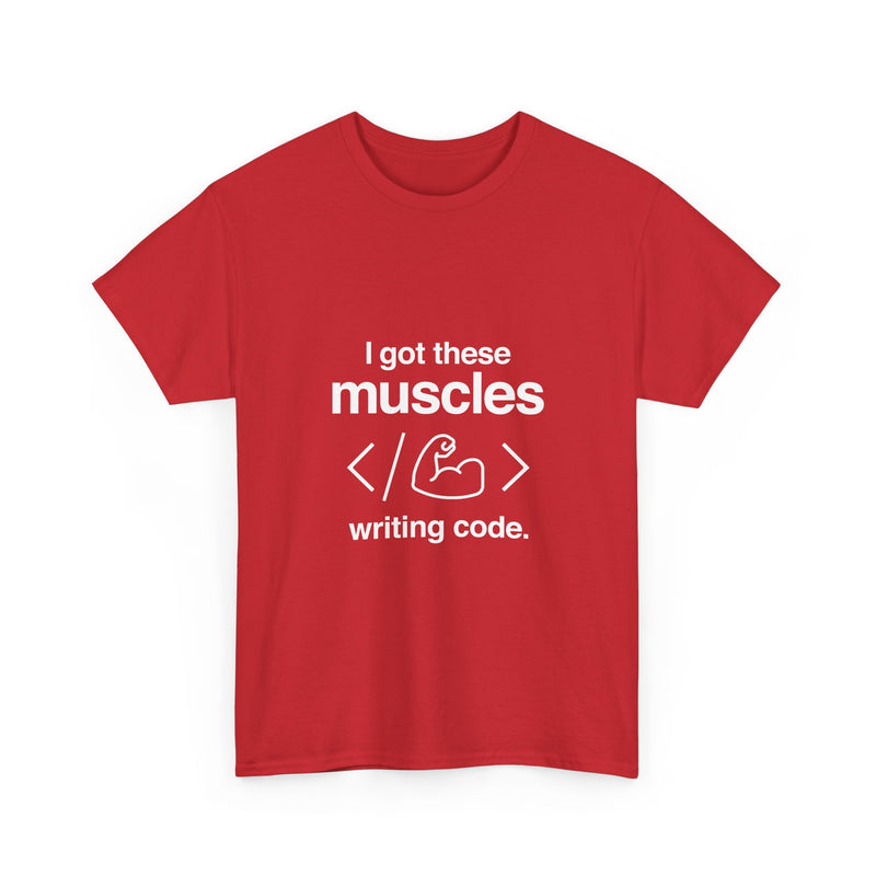 Coding Muscle T-shirt, Programmer Humor Tee, Geek T-Shirt, Nerd Shirt, Tech Gift, Developer Shirt, Funny Coding Apparel, Programmer Present