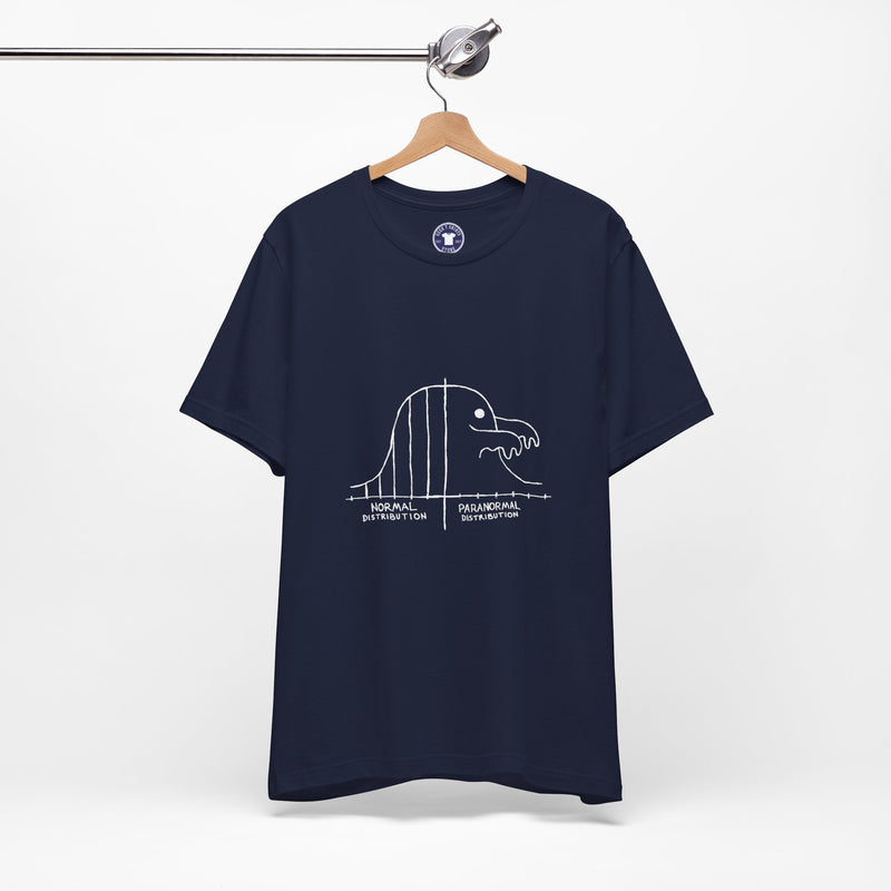 Math Statistics Paranormal Distribution Ghost - Premium Unisex Crewneck T-Shirt