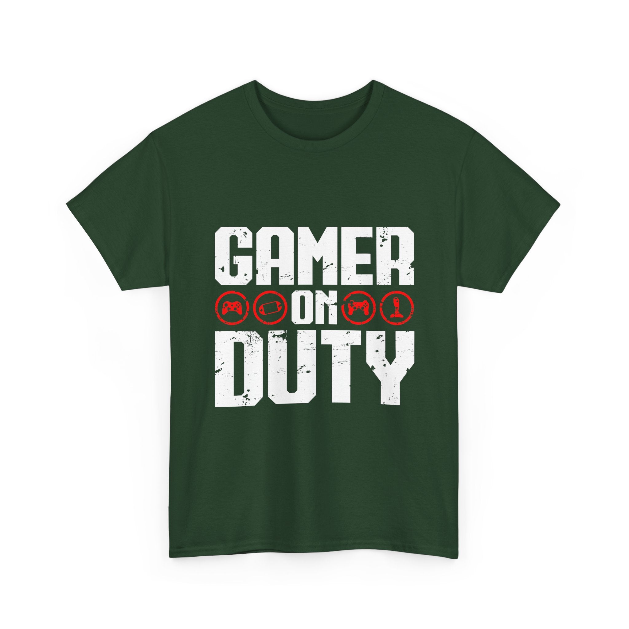 Gamer On Duty T-Shirt - Funny Video Game Lover Gift - Regular Unisex Crewneck T-Shirt