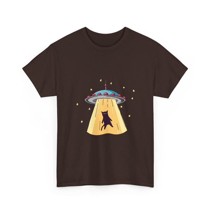 Alien Abduction Cat T-Shirt, UFO Shirt, Space Tee, Sci-Fi Humor Gift, Geek T-Shirt, Nerd Shirt, Funny Cat Art, Outer Space Design Apparel