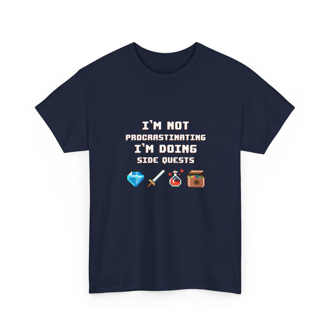 I'm Not Procrastinating T-Shirt, Gamer Tee, Side Quest Shirt, Geek T-Shirt, Nerd Shirt, Video Game Humor, Pixel Art Gift, Casual Wear