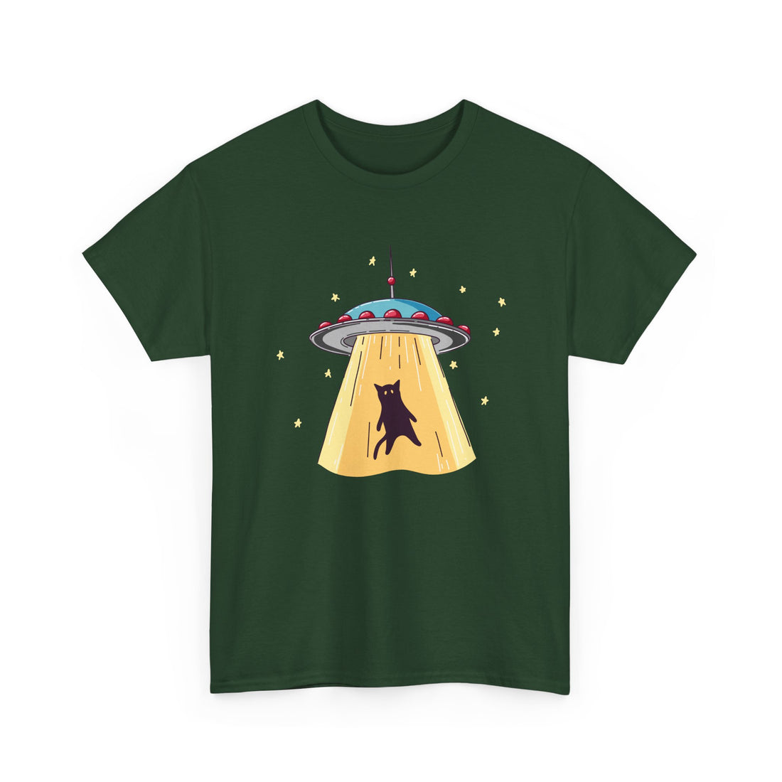 Cat Ufo Abduction - Ufo Shirt - Regular Unisex Crewneck T-Shirt
