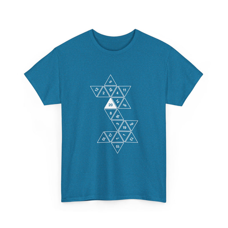Geometric Dice Pattern T-Shirt, RPG Dice Art Tee, Tabletop Gaming Shirt, Geek T-Shirt, Nerd Shirt, Math Lover Gift, Strategy Game Apparel