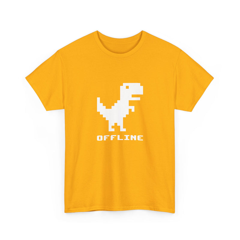 Offline - Pixelated Dinosaur Error Message - Regular Unisex Crewneck T-Shirt