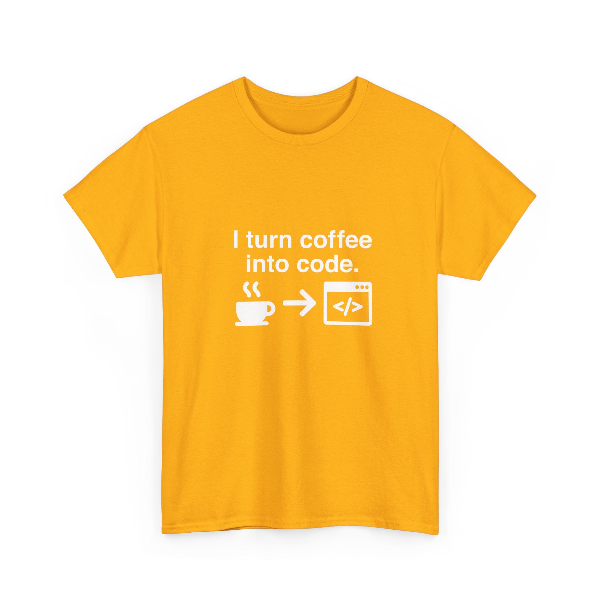 I Turn Coffee Into Code - Coder Shirt -  Unisex Crewneck T-Shirt