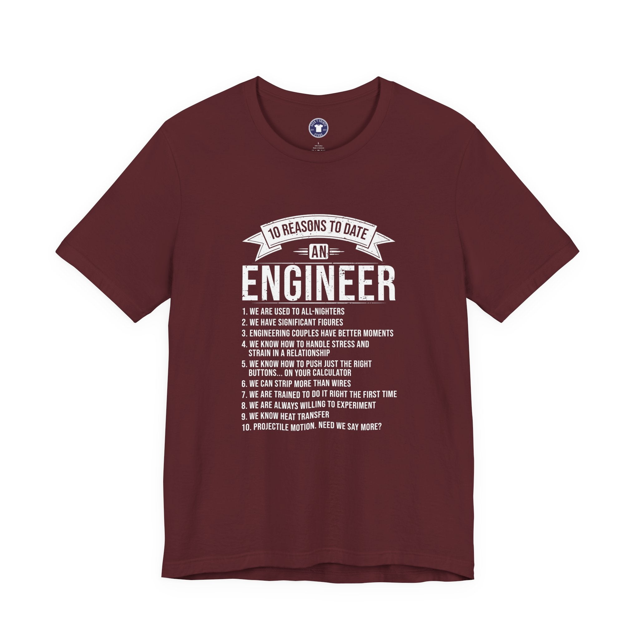 10 Reasons To Date An Engineer Funny Engineering - Premium Unisex Crewneck T-Shirt