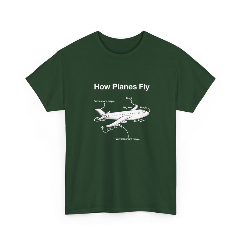 How Planes Fly Funny Aerospace Engineer - Regular Unisex Crewneck T-Shirt
