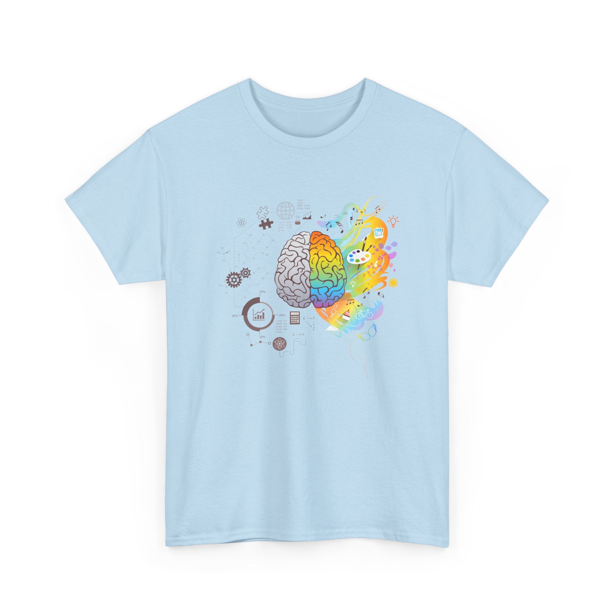 Creative Scientific Brain Illustration - Neuroscience Science Shirt - Regular Unisex Crewneck T-Shirt