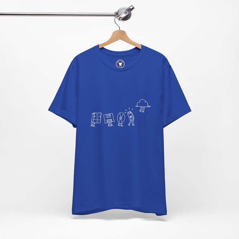 Computer Storage Evolution Cloud - It Coding - Regular Unisex Crewneck T-Shirt