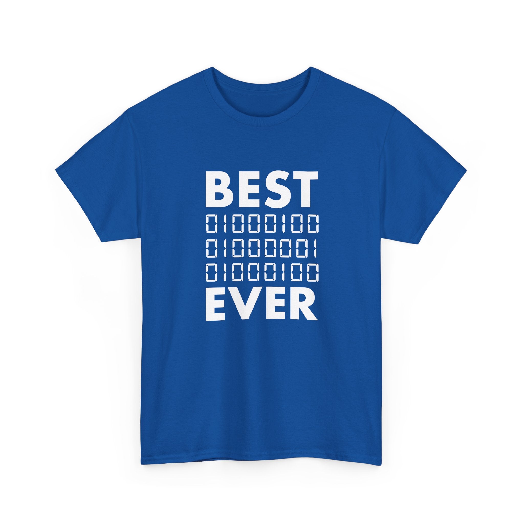 Best Dad Ever In Binary Code - Regular Unisex Crewneck T-Shirt