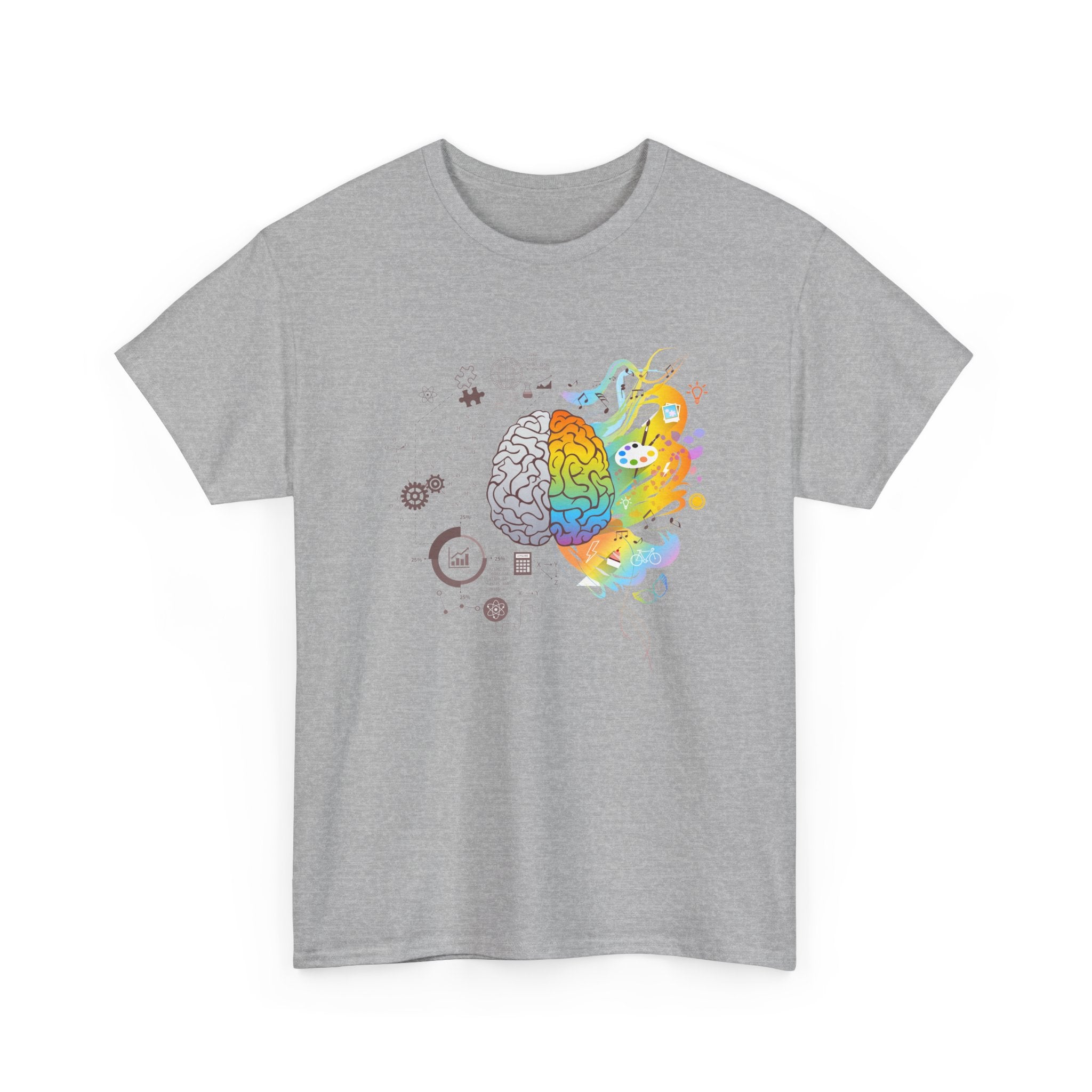 Creative Scientific Brain Illustration - Neuroscience Science Shirt - Regular Unisex Crewneck T-Shirt