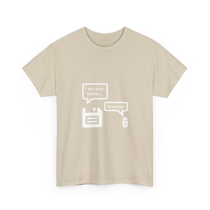 Retro Floppy Disk and USB Humor T-Shirt, Geek T-Shirt, Nerd Shirt, Tech Joke Tee, IT Gift, Programmer Humor Shirt, Digital Nostalgia Top