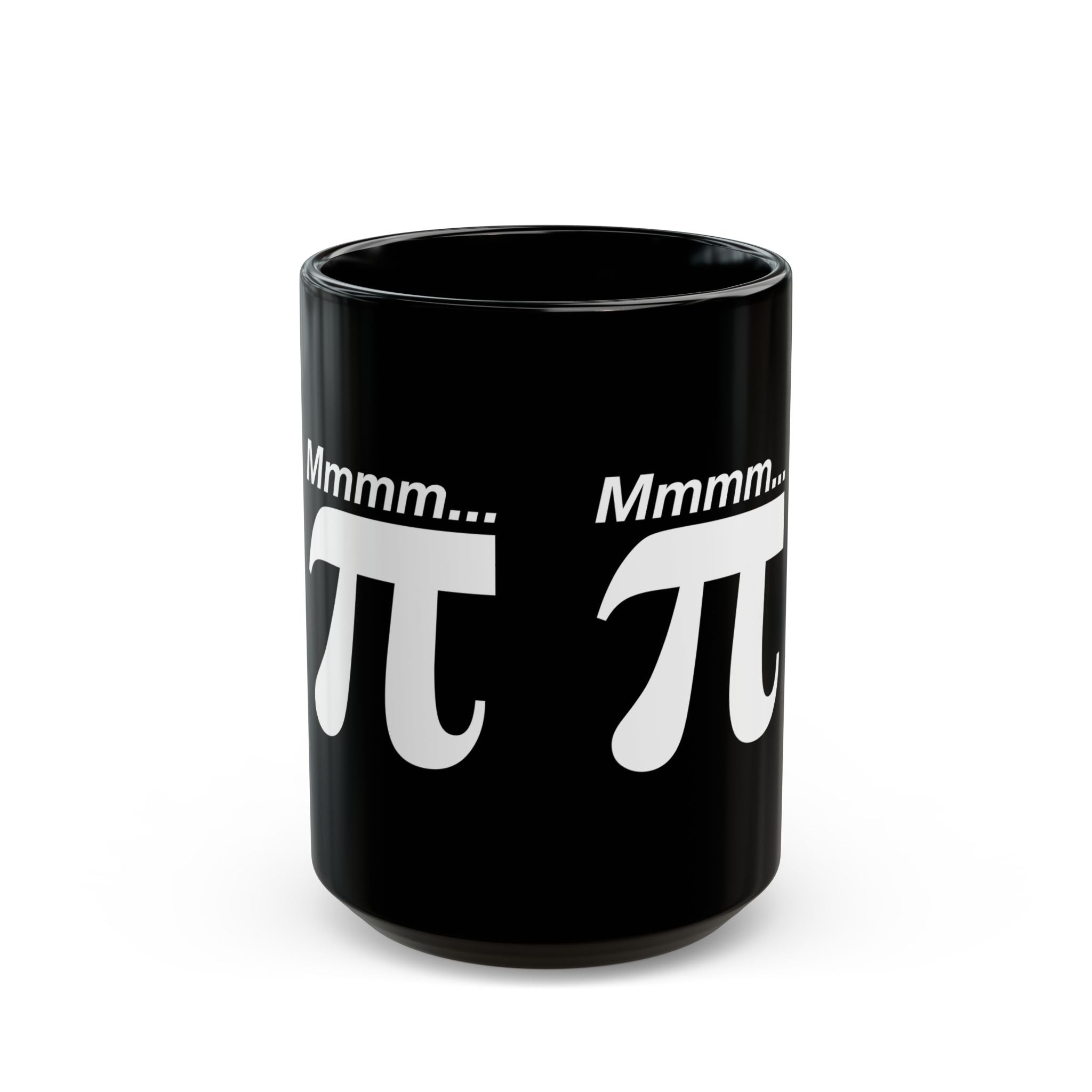 Mmmm Pi - Black Glossy Mug