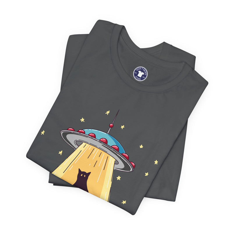Cat Ufo Abduction - Ufo Shirt - Premium Unisex Crewneck T-Shirt