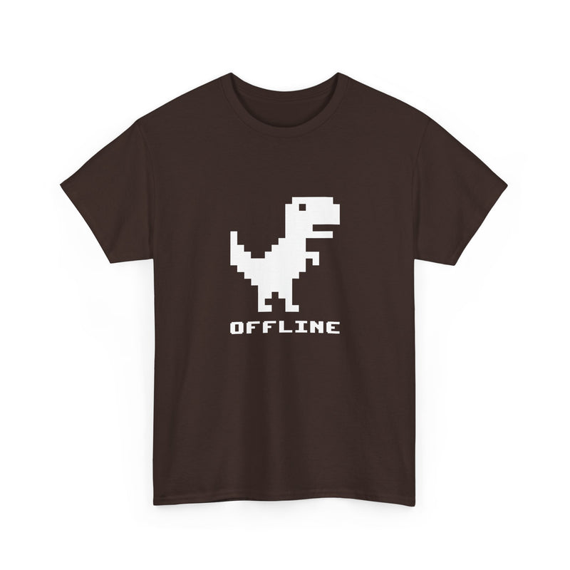 Offline - Pixelated Dinosaur Error Message - Regular Unisex Crewneck T-Shirt