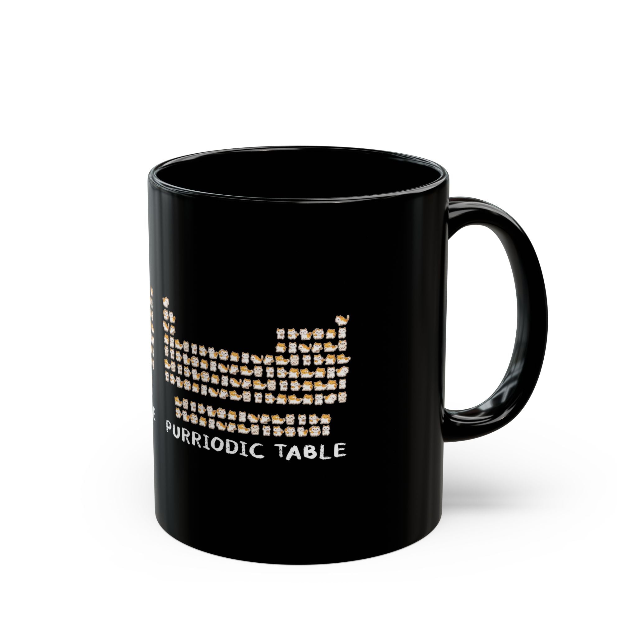 Purriodic Table - Black Glossy Mug