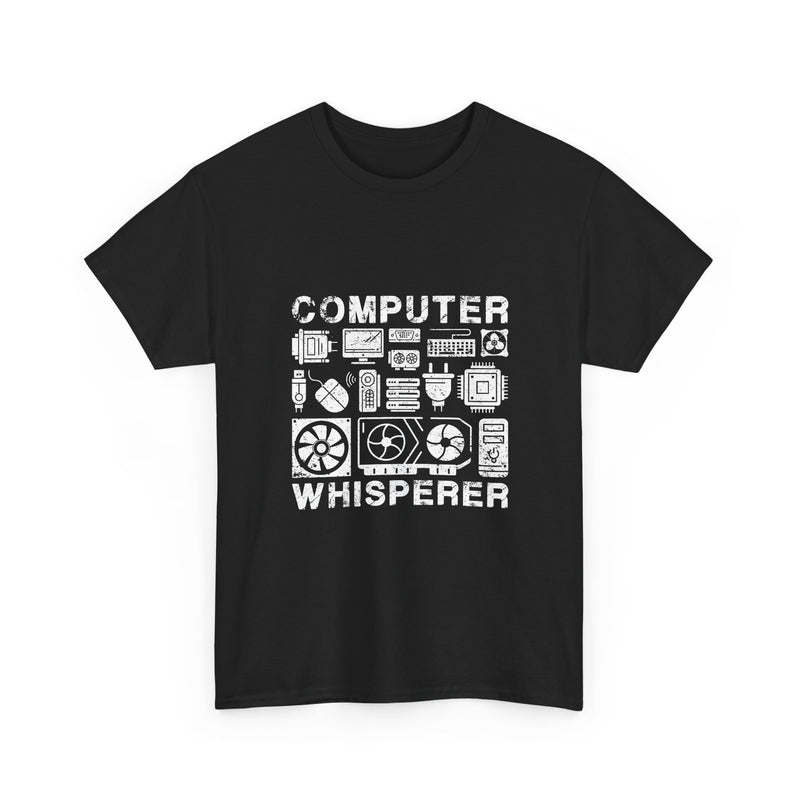 Computer Whisperer T-Shirt, Geek T-Shirt, Nerd Shirt, Tech Lover Tee, Programmer Gift, Retro Computer Parts Art, Electronics Enthusiast Top