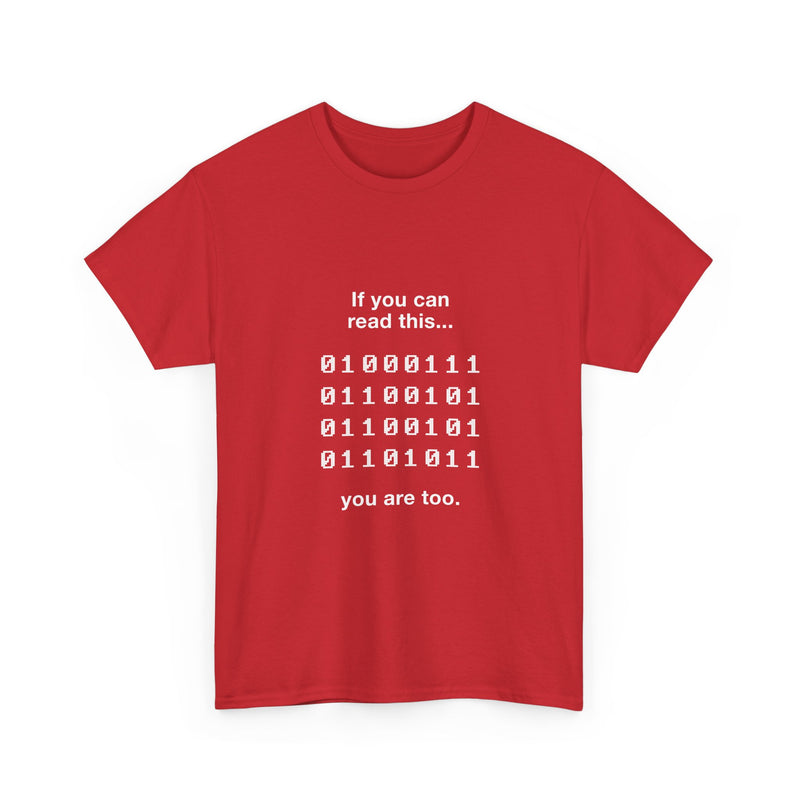 Geek T-Shirt, Nerd Shirt, Binary Code Tee, Programmer Gift, Coding Humor Shirt, Tech Enthusiast Apparel, Funny Computer Tee