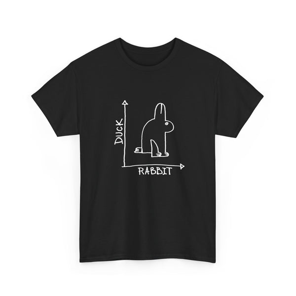 Duck Rabbit Illusion T-Shirt, Optical Illusion Tee, Geek T-Shirt, Nerd Shirt, Funny Animal Puzzle Top, Unique Gift for Art Fans