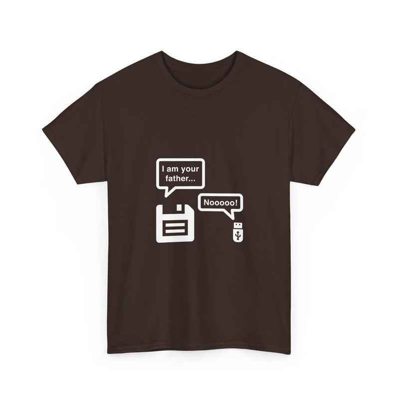 Retro Floppy Disk and USB Humor T-Shirt, Geek T-Shirt, Nerd Shirt, Tech Joke Tee, IT Gift, Programmer Humor Shirt, Digital Nostalgia Top