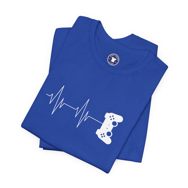 Gamer Heartbeat - Video Gaming Addict Shirt - Premium Unisex Crewneck T-Shirt