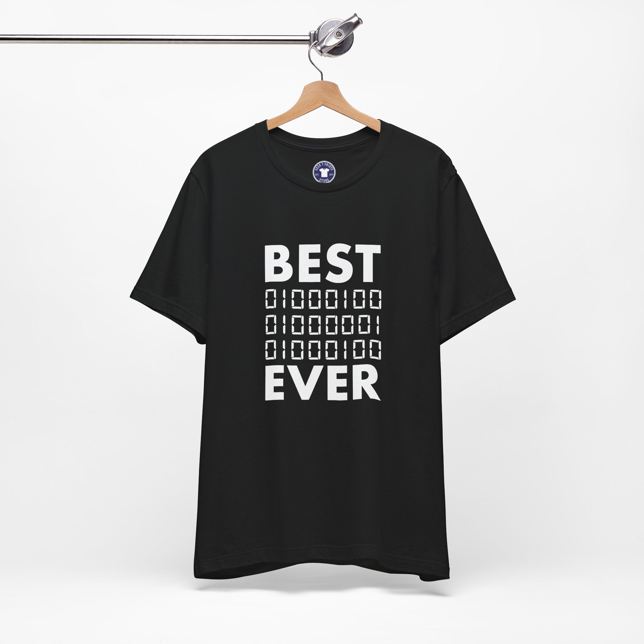 Best Dad Ever In Binary Code - Premium Unisex Crewneck T-Shirt