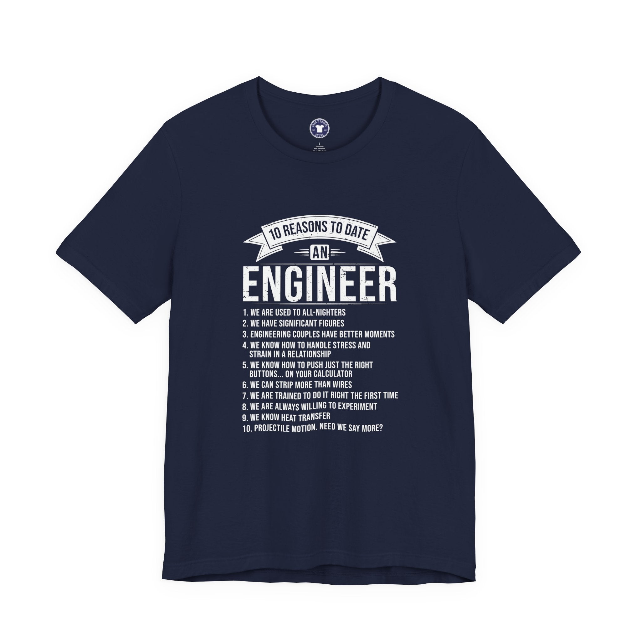 10 Reasons To Date An Engineer Funny Engineering - Premium Unisex Crewneck T-Shirt