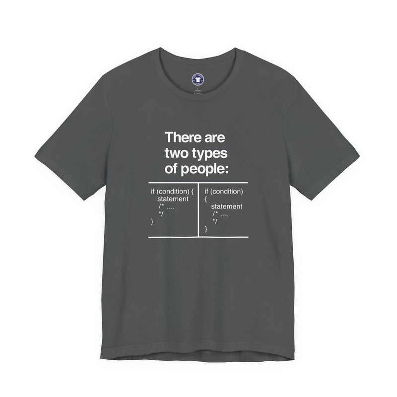 There Are Two Types Of People - Code Shirt - Premium Unisex Crewneck T-Shirt