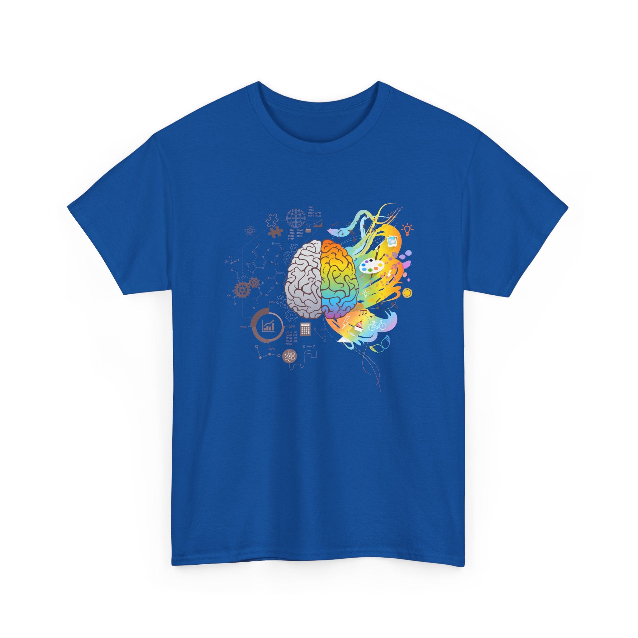 Creative Scientific Brain Illustration - Neuroscience Science Shirt - Regular Unisex Crewneck T-Shirt