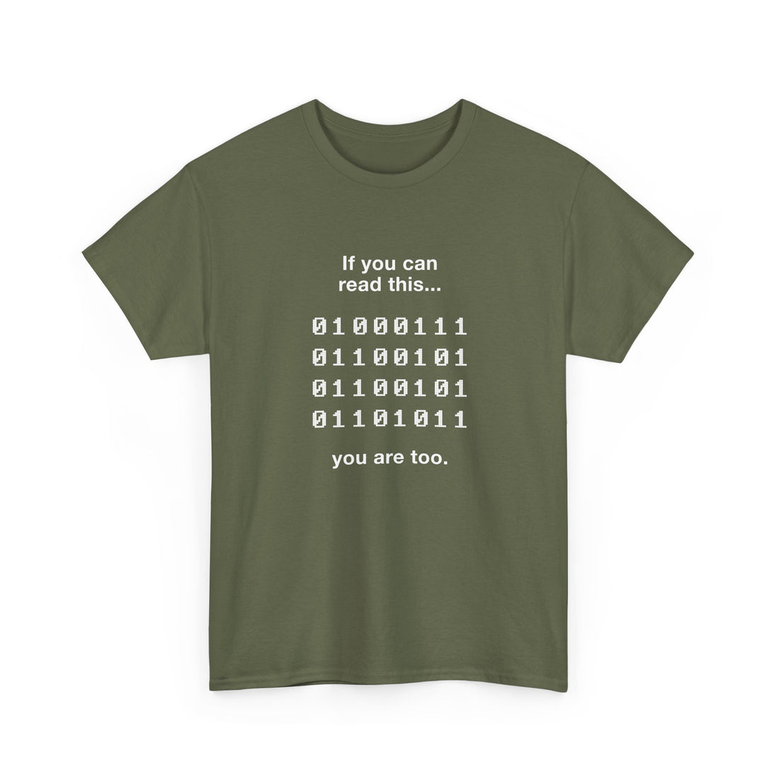 If You Can Read This You Are Too - Nerd Shirt - Regular Unisex Crewneck T-Shirt